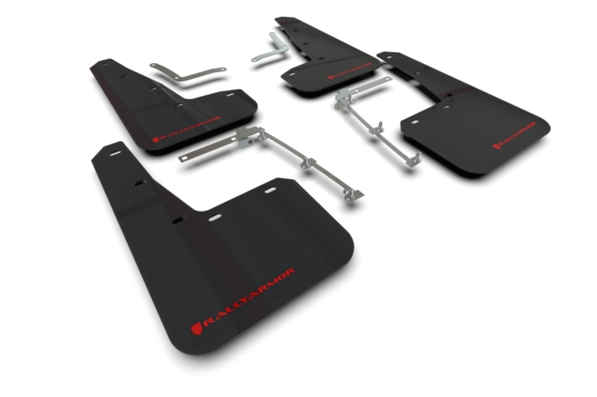 Picture of Rally Armor RAL UR Blk Flap/Rd Logo Mud Flaps - MF74-UR-BLK/RD