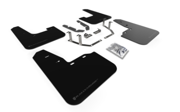 Picture of Rally Armor RAL UR Blk Flap/Dark Grey Logo Mud Flaps - MF60-UR-BLK/DGRY