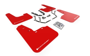 Picture of Rally Armor RAL UR Red Flap/Wht Logo Mud Flaps - MF60-UR-RD/WH