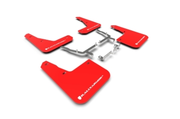 Picture of Rally Armor RAL UR Red Flap/Wht Logo Mud Flaps - MF77-UR-RD/WH