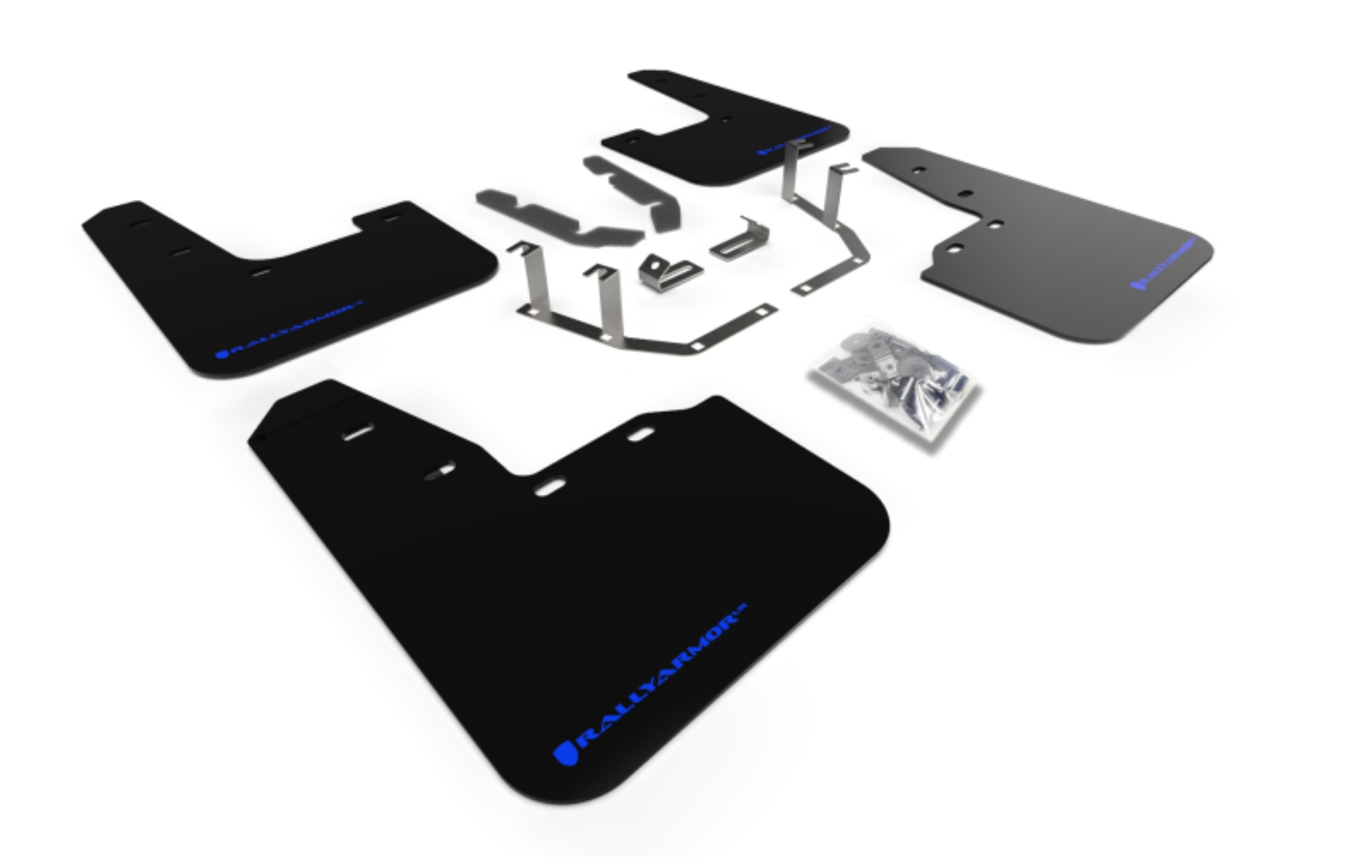 Picture of Rally Armor RAL UR Blk Flap/Blue Logo Mud Flaps - MF60-UR-BLK/BL