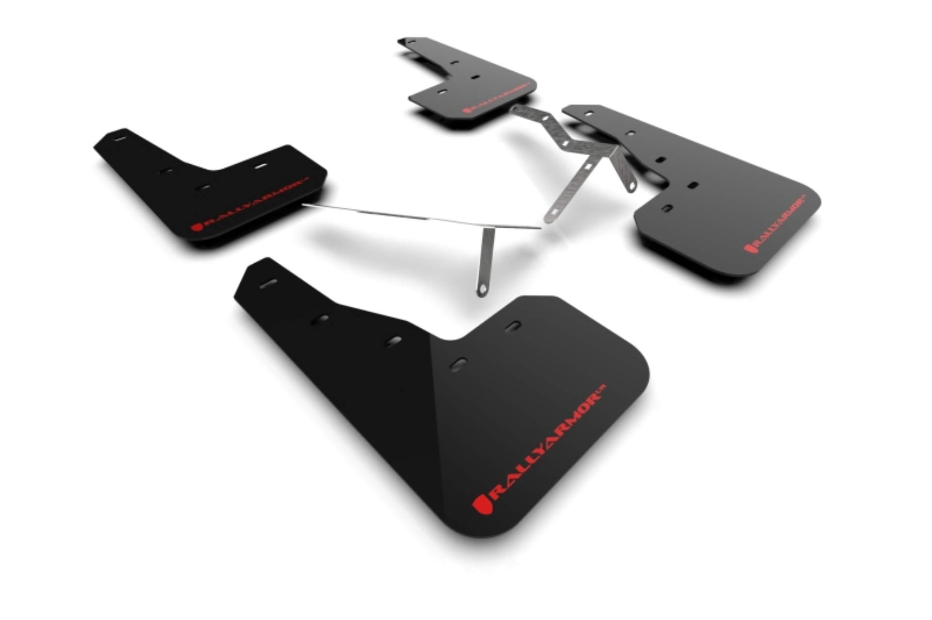 Picture of Rally Armor RAL UR Blk Flap/Rd Logo Mud Flaps - MF90-UR-BLK/RD