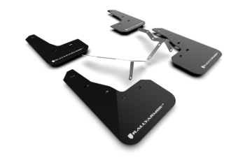 Picture of Rally Armor RAL UR Blk Flap/Wht Logo Mud Flaps - MF90-UR-BLK/WH