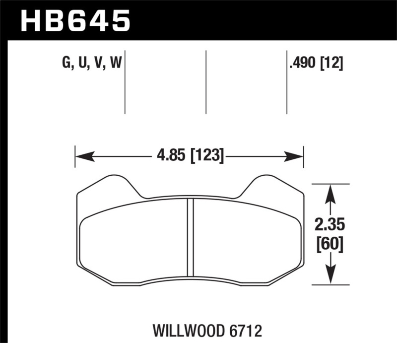 Picture of Hawk Performance HAWK DTC-50 Brake Pad Sets - HB645V.490