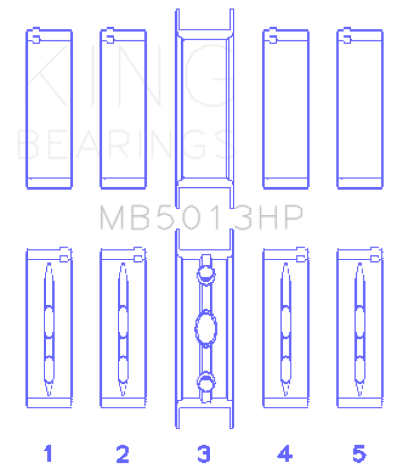 Picture of King Engine Bearings KING Performance Main Bearings - MB5013HPSTDX