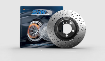 Picture of SHW Performance SHW Drilled Lightweight Rotors Brake Rotors - BFR48561