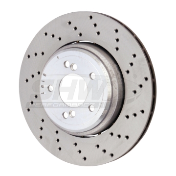 Picture of SHW Performance SHW Drilled Lightweight Rotors Brake Rotors - BRR42854