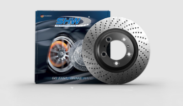 Picture of SHW Performance SHW Drilled Monobloc Rotors Brake Rotors - PFR39872
