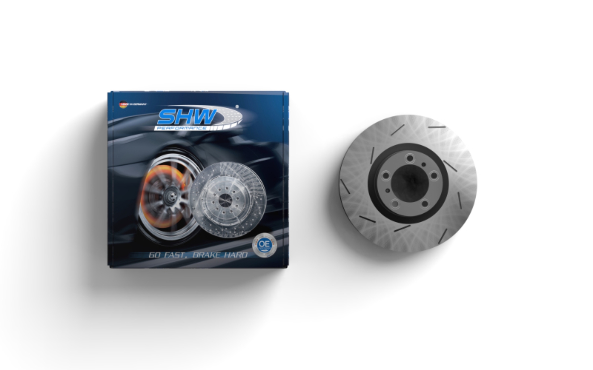 Picture of SHW Performance SHW Slotted Monobloc Rotors Brake Rotors - PRL39727