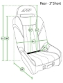 Picture of PRP Seats PRP Powersport GTSE UTV Seat Rear - A58R-203