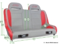 Picture of PRP Seats PRP Elite Series Bench Rear - A9240-47-72