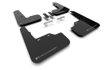 Picture of Rally Armor RAL UR Blk Flap/Dark Grey Logo Mud Flaps - MF92-UR-BLK/DGRY