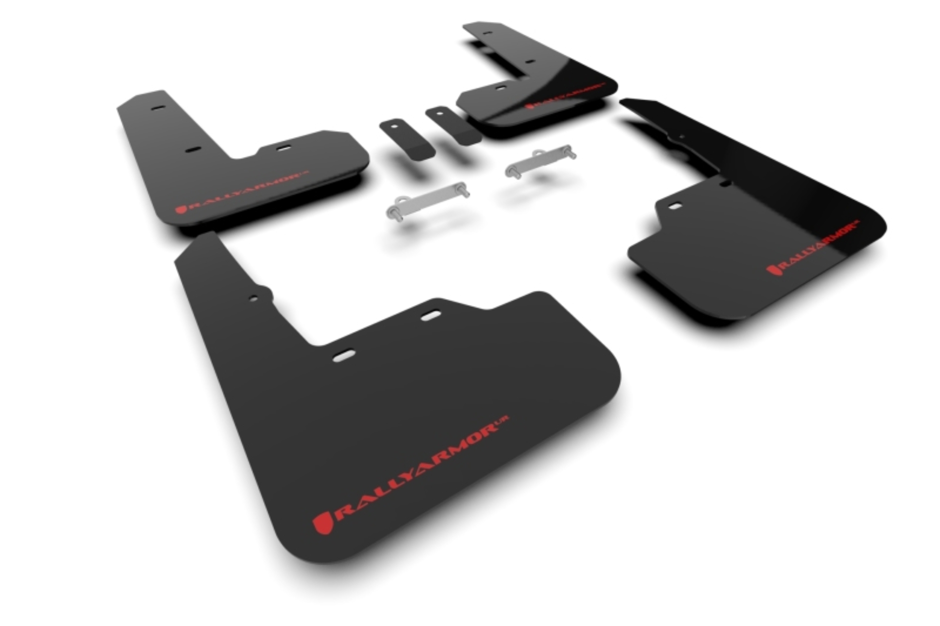 Picture of Rally Armor RAL UR Blk Flap/Rd Logo Mud Flaps - MF92-UR-BLK/RD