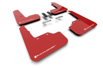 Picture of Rally Armor RAL UR Red Flap/Wht Logo Mud Flaps - MF92-UR-RD/WH