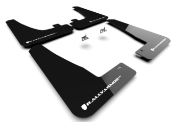 Picture of Rally Armor RAL UR Blk Flap/Wht Logo Mud Flaps - MF102-UR-BLK/WH