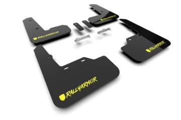 Picture of Rally Armor RAL UR Black Flap/Green Logo Mud Flaps - MF92-UR-BLK/CGN-X