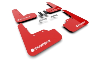 Picture of Rally Armor RAL UR Red Flap/Wht Logo Mud Flaps - MF92-UR-RD/WH-X