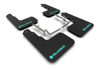 Picture of Rally Armor RAL UR Blk Flap/Teal Logo Mud Flaps - MF47-UR-BLK/TL-X