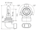 Picture of HELLA 9012LL Long Life Series Halogen Light Bulb