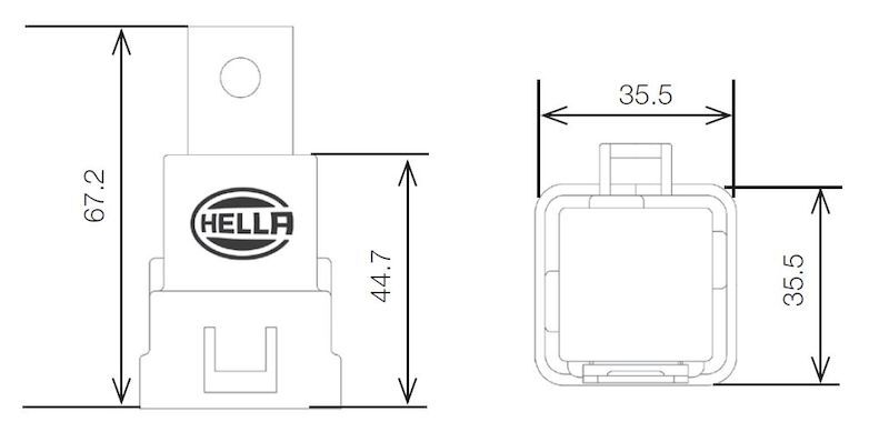Picture of Hella Relay Connector Light Accessories and Wiring - 933332201