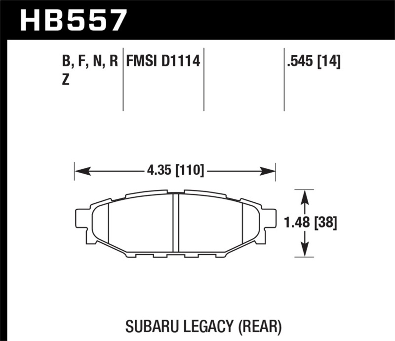 Picture of Hawk Performance HAWK Ceramic Brake Pad Sets Rear - HB557Z.545