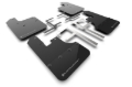 Picture of Rally Armor RAL UR Blk Flap/Grey Logo Mud Flaps - MF84-BLK-GRY