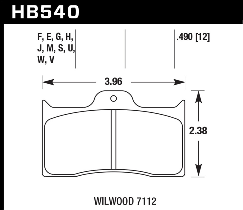 Picture of Hawk Performance HAWK ER-1 Brake Pad Sets - HB540D.490