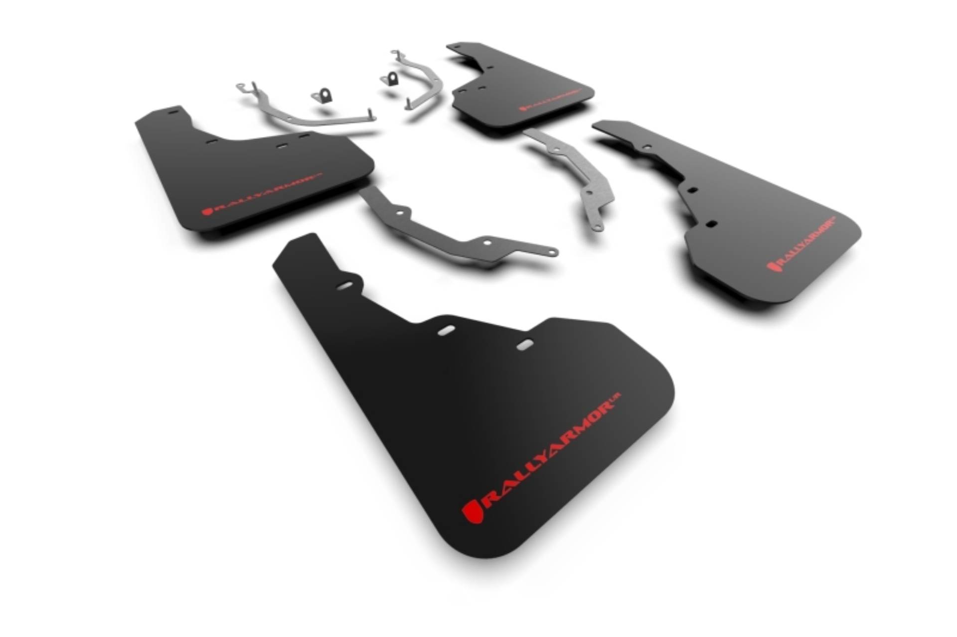 Picture of Rally Armor RAL UR Blk Flap/Rd Logo Mud Flaps - MF78-UR-BLK-RD