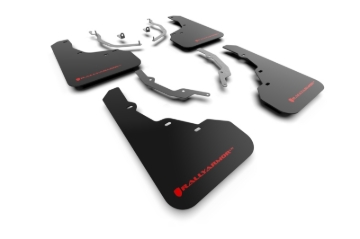 Picture of Rally Armor RAL UR Blk Flap/Rd Logo Mud Flaps - MF78-UR-BLK-RD