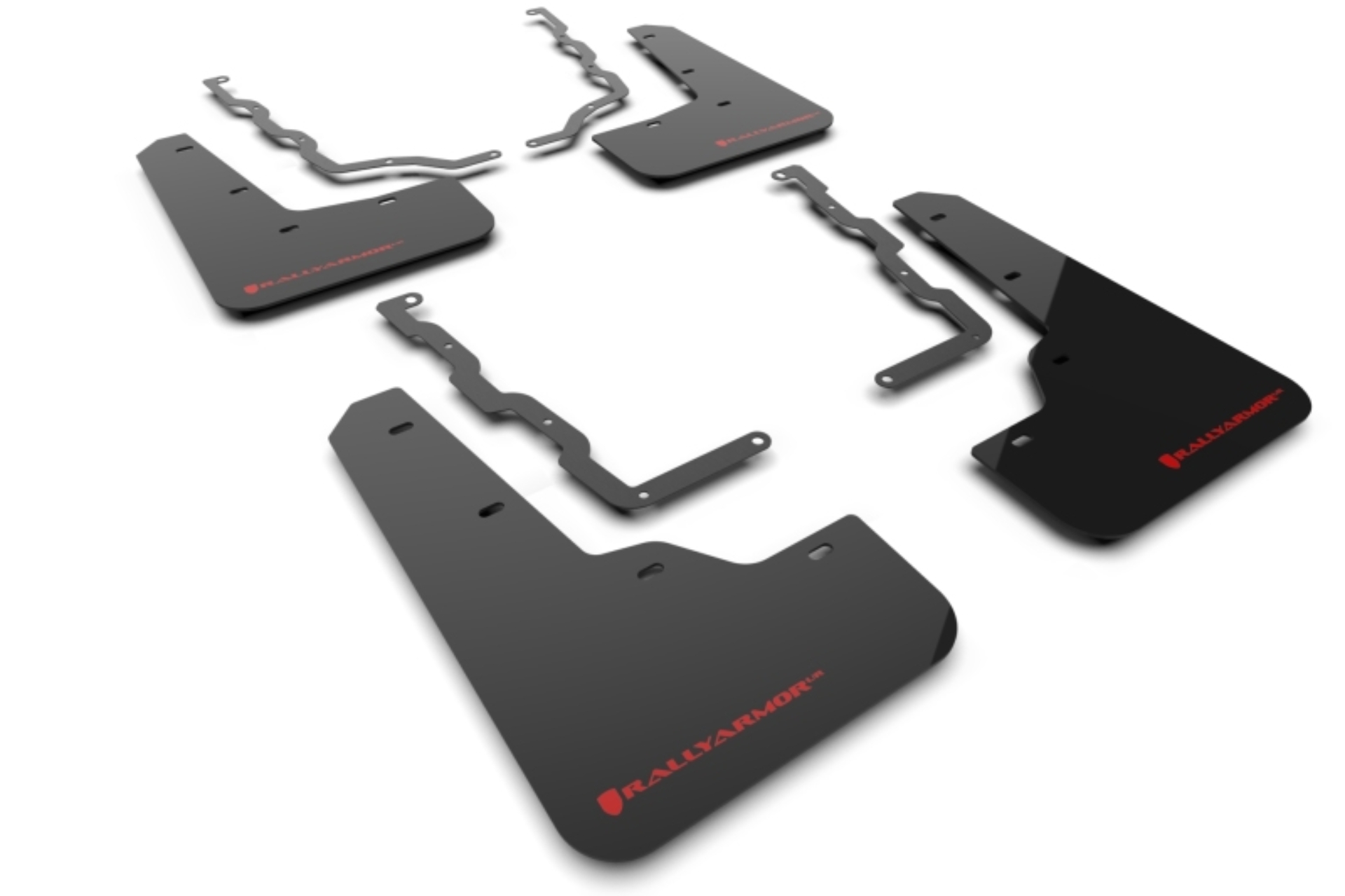 Picture of Rally Armor RAL UR Blk Flap/Rd Logo Mud Flaps - MF86-UR-BLK-RD
