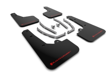 Picture of Rally Armor RAL UR Blk Flap/Rd Logo Mud Flaps - MF75-UR-BLK-RD