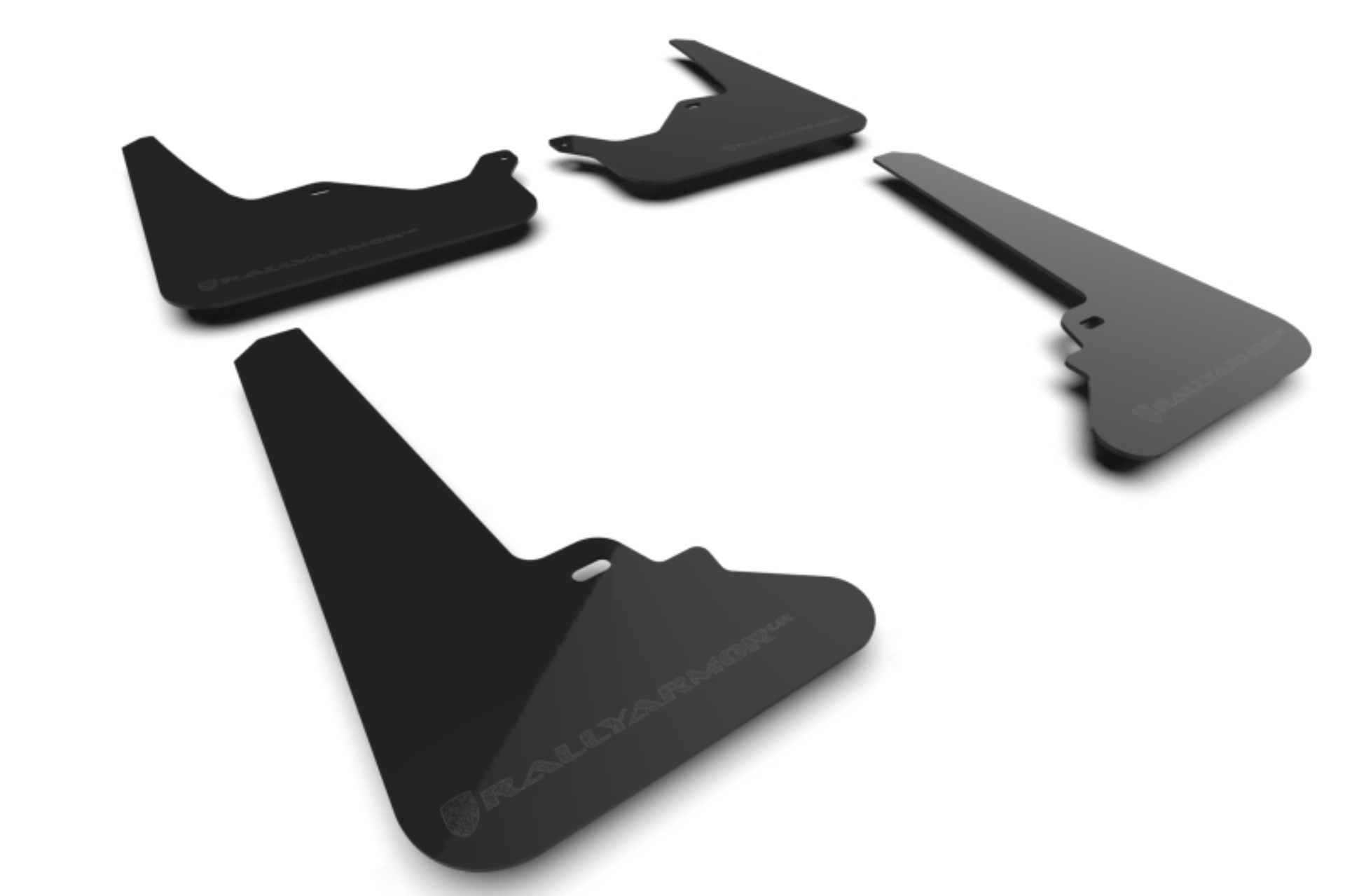Picture of Rally Armor RAL UR Blk Flap/Met. Blk Logo Mud Flaps - MF101-UR-BLK-MBK