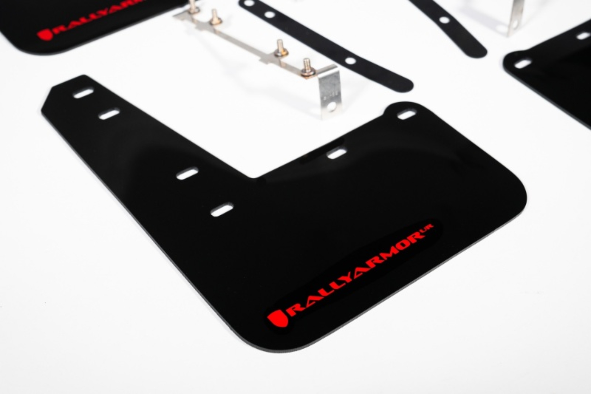 Picture of Rally Armor RAL UR Blk Flap/Rd Logo Mud Flaps - MF89-UR-BLK-RD