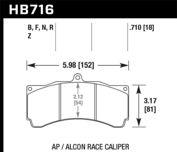 Picture of Hawk Performance HAWK DTC-70 Brake Pad Sets - HB716U.710