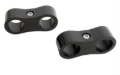 Picture of 8AN Aluminum Hose Separator For Two 8AN Size Tubing With Black Finish - Pair