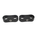 Picture of 8AN Aluminum Hose Separator For Two 8AN Size Tubing With Black Finish - Pair