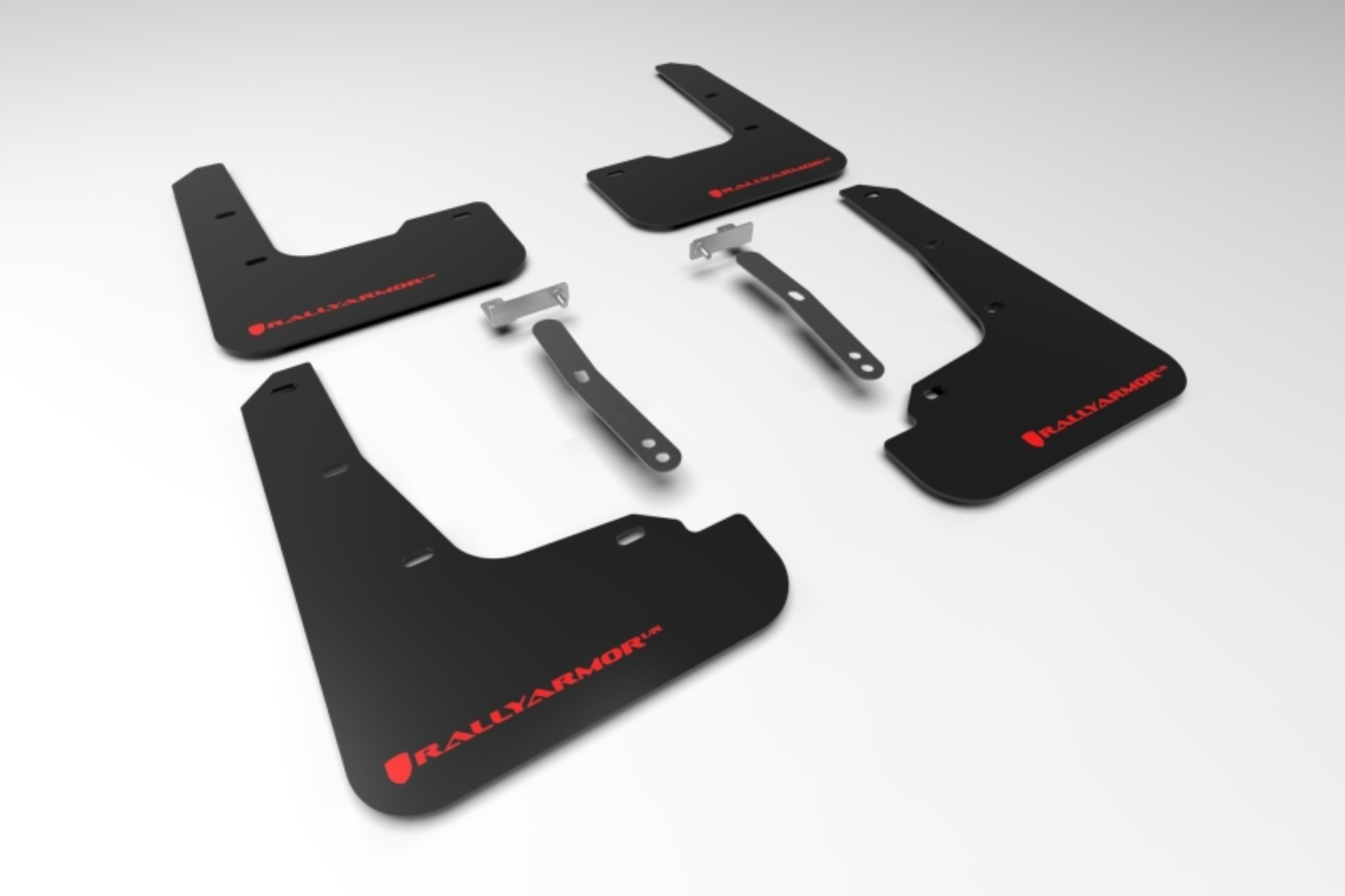 Picture of Rally Armor RAL UR Blk Flap/Rd Logo Mud Flaps - MF69-UR-BLK-RD