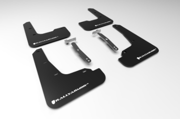 Picture of Rally Armor RAL UR Blk Flap/Wht Logo Mud Flaps - MF69-UR-BLK-WH