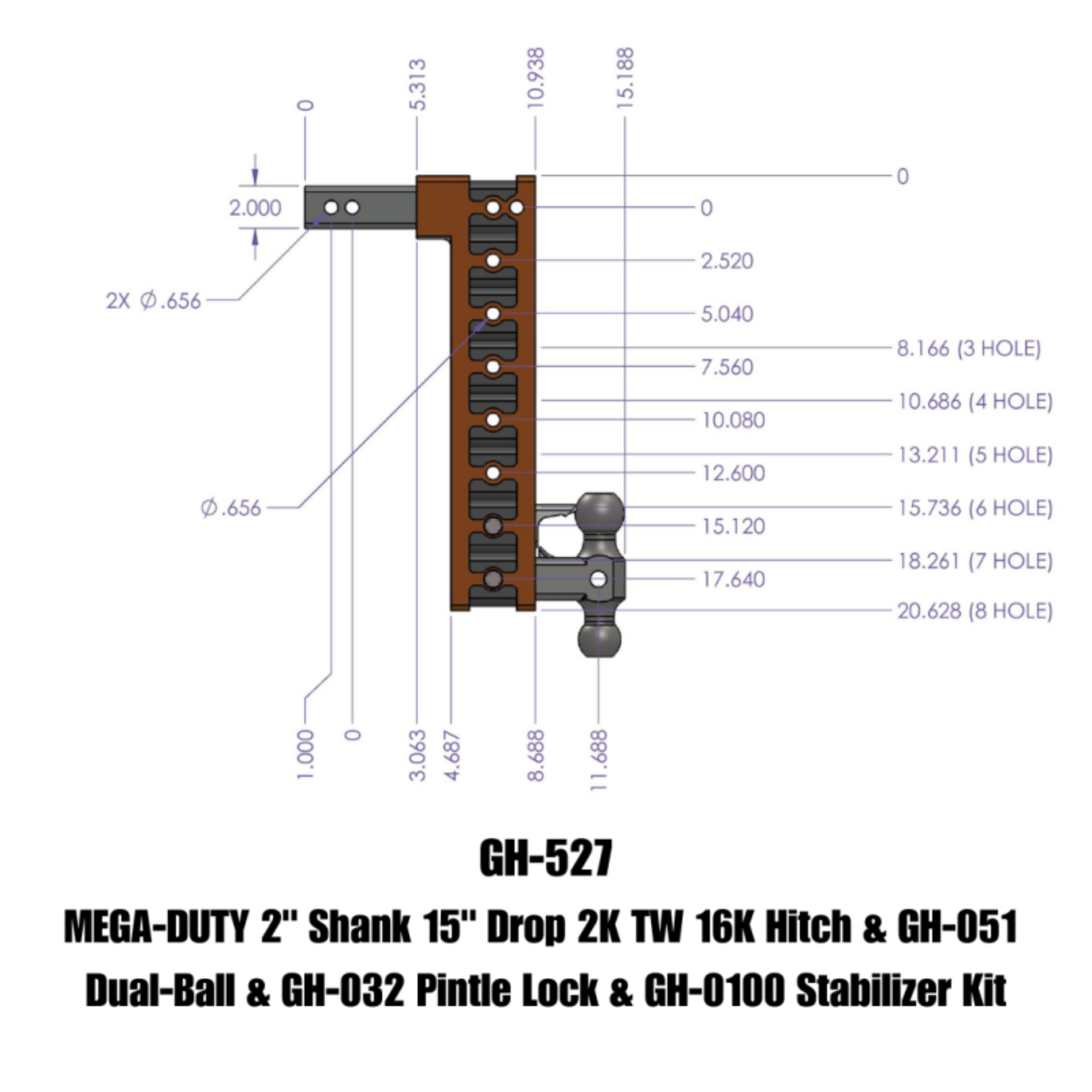 Picture of GEN-Y Hitch GEN Mega Duty Hitch Hitch Receivers - GH-527