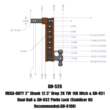 Picture of GEN-Y Hitch GEN Mega Duty Hitch Hitch Receivers - GH-526
