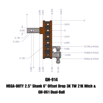 Picture of GEN-Y Hitch GEN Mega Duty Hitch Hitch Receivers - GH-914