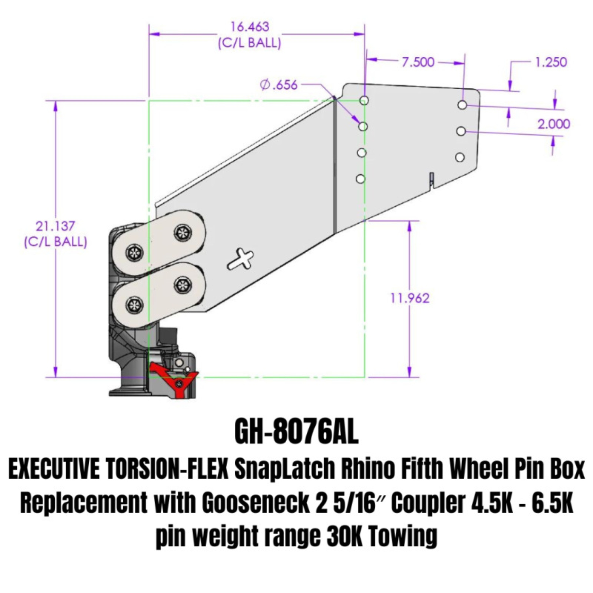 Picture of GEN-Y Hitch GEN Executive King Pin Box Hitch Accessories - GH-8076AL