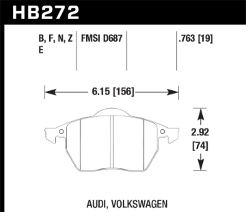 Picture of Hawk Performance HAWK DTC-60 Brake Pad Sets - HB272G.763