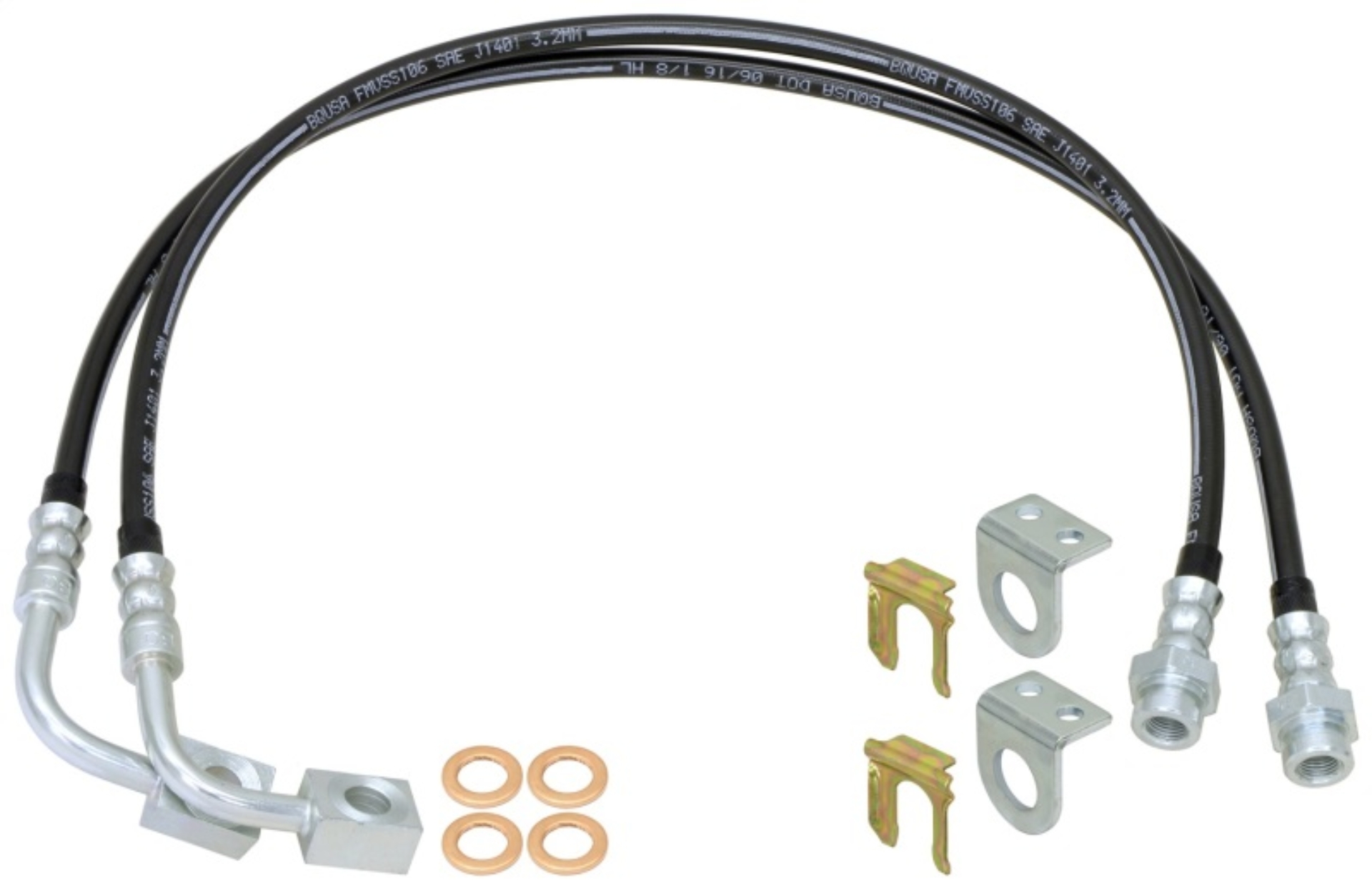 Picture of RockJock ROK Brake Hose Kits Brake Line Kits - CE-9807FBLK
