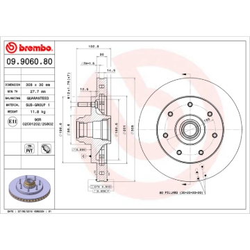 Picture of Brembo OE BRE OE Equivalent Rotors Brake Rotors - 09.9060.80