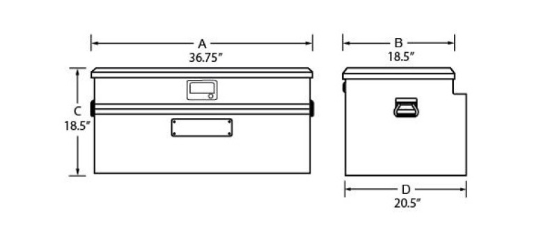 Picture of Tradesman TRA Flush Mount Box-Alum Truck Boxes & Storage - 9436T
