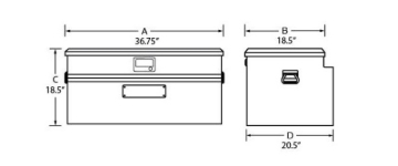 Picture of Tradesman TRA Flush Mount Box-Alum Truck Boxes & Storage - 9436T