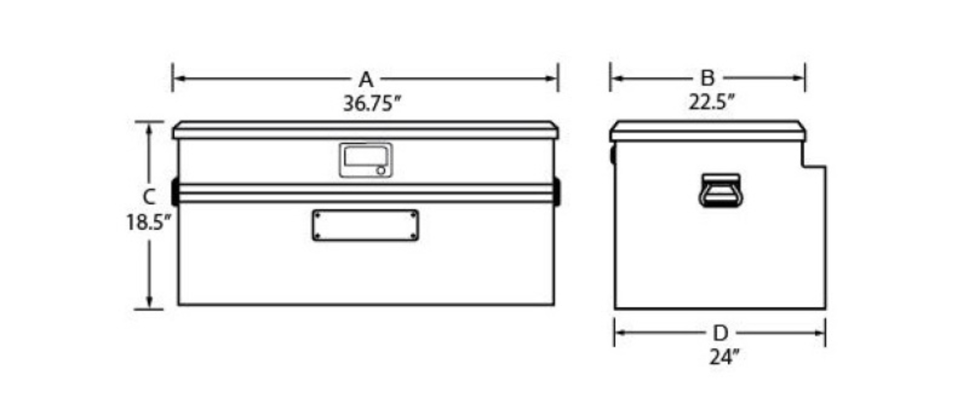 Picture of Tradesman TRA Flush Mount Box-Alum Truck Boxes & Storage - 9436WB