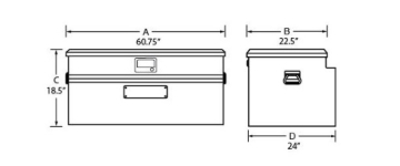 Picture of Tradesman TRA Flush Mount Box-Alum Truck Boxes & Storage - 9460WB