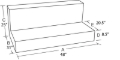 Picture of Tradesman TRA L-Shape Liquid Storage Tank-Steel Truck Boxes & Storage - 83580T